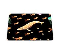 Bonamaison, Tappetino per mouse rettangolare, con stampa digitale, antiscivolo, per ufficio e casa, dimensioni: 22 x 18 cm