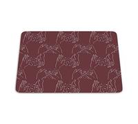 Bonamaison, Tappetino per mouse rettangolare, con stampa digitale, antiscivolo, per ufficio e casa, dimensioni: 22 x 18 cm