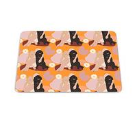 Bonamaison, Tappetino per mouse rettangolare con stampa digitale pop art, base antiscivolo, per ufficio e casa, dimensioni: 22 x 18 cm