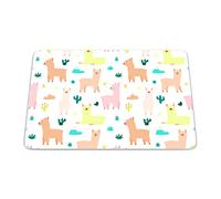 Bonamaison, Tappetino per mouse rettangolare con stampa digitale pop art, base antiscivolo, per ufficio e casa, dimensioni: 22 x 18 cm