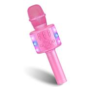 BONAOK Microfono Cambia Voce Magica, Microfono per Karaoke con Suono Magico, Macchina per Karaoke Bluetooth Senza Fili 4 in 1, Macchina per Cantare per Adulti, per Feste/Esterni/Viaggi (Rosa)