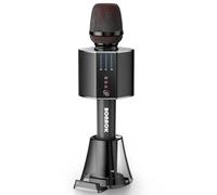 BONAOK Microfono per karaoke, per adulti, portatile, wireless, Bluetooth, sistema di microfono per karaoke per feste, in auto, a casa, all'aperto, per PC e tutti gli smartphone, G50, nero