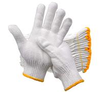 Bonarty 12 pares de guantes de algodón blanco, guantes mecánicos, guantes protectores para talleres, obras de construcción