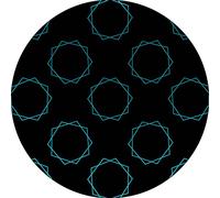 Bonateks, Tappetino per mouse rotondo con stampa digitale, base antiscivolo, per ufficio e casa, diametro: 22 cm