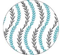 Bonateks, Tappetino per mouse rotondo con stampa digitale, base antiscivolo, per ufficio e casa, diametro: 22 cm