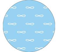 Bonateks, Tappetino per mouse rotondo con stampa digitale, base antiscivolo, per ufficio e casa, diametro: 22 cm