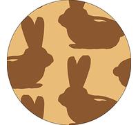 Bonateks, Tappetino per mouse rotondo con stampa digitale, base antiscivolo, per ufficio e casa, diametro: 22 cm