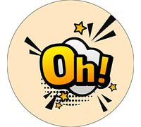 Bonateks, Tappetino per mouse rotondo con stampa digitale, base antiscivolo, per ufficio e casa, diametro: 22 cm