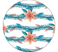 Bonateks, Tappetino per mouse rotondo con stampa digitale, base antiscivolo, per ufficio e casa, diametro: 22 cm