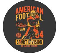 Bonateks, Tappetino per mouse rotondo con stampa digitale, base antiscivolo, per ufficio e casa, diametro: 22 cm