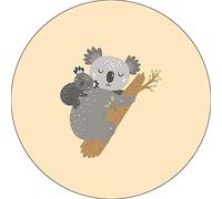 Bonateks, Tappetino per mouse rotondo con stampa digitale, base antiscivolo, per ufficio e casa, diametro: 22 cm