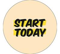 Bonateks, Tappetino per mouse rotondo con stampa digitale, base antiscivolo, per ufficio e casa, diametro: 22 cm