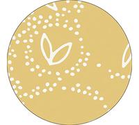 Bonateks, Tappetino per mouse rotondo con stampa digitale, base antiscivolo, per ufficio e casa, diametro: 22 cm