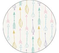 Bonateks, Tappetino per mouse rotondo con stampa digitale, base antiscivolo, per ufficio e casa, diametro: 22 cm