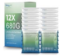 BonAura® Ricarica per deumidificatore, 12x 680g - Set di risparmio per deumidificatore a granuli - Set da 12 di ricarica per deumidificatore a granuli - Protezione contro muffa e odori