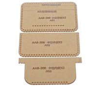 Bonbela 3 Pezzi Modello Acrilico per Sacchetti di Carte, Stampo per Strumenti Artigianali in Pelle, Stencil Acrilico per la Creazione di Portafogli Fai da Te con Protezione in Car