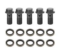 Bonbela 5 Pcs Bulloni e Rondelle per Moto Bullone Freno Frizione per Calibro Freno Cilindro Master M10 X1.25/m10 * 1,0mm (M10 × 1,25 mm)