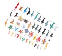 Bonbela 50 figure di animali marini realistiche in plastica per bambini con forme realistiche e dettagli ricchi, animali marini educativi