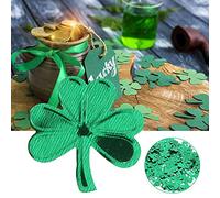Bonbela 60 G di Coriandoli per Feste, Decorazioni per il Giorno di San Patrizio, Decorazioni per la Tavola con Folletto, 3 Foglie, Punti D' per Palloncini, Sacchetti, (coriandoli verdi di