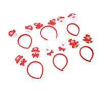 Bonbela 6pcs Set di Fascia Natalizia Set Elastico Testa di Capanna per la Testa di Natale Decorativo per Festival Festival