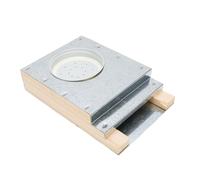 Bonbela Alimentatore di Api, Alimentatore di Api D'Ingresso Anteriore con di Ingresso Al Bastone e Vaso di Vetro Invertito, Realizzato in Legno di Faggio e Alluminio