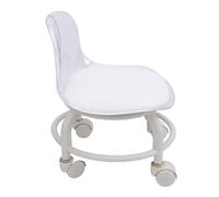 Bonbela Basso Rulli Sedile Ruota Sedia Sedia Sgabello Basso Rotelle con Ruote Supporto Schienale Piccolo Acrilico Breve Allattamento Mini Rullo Posto (Grigio trasparente)