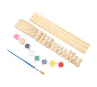 Bonbela Bilancio in legno, giocattolo per il conteggio delle bambole fai da te, giocattolo di bilanciamento 8 pigmento di colore per