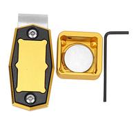 Bonbela Custodia per Gesso da Biliardo Porta-gessetto per Stecca da Biliardo Scatola per Gesso da Snooker Mini Portatile Magnetica in Alluminio con Clip Fissa per gli Amanti del Biliardo (Oro)
