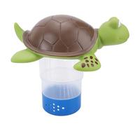 Bonbela Design di Tartaruga Carina in PVC Dispenser Cloratore Galleggiante Manutenzione Efficiente della Piscina, Distributore Galleggiante, Distributore di Tavolette da Biliardo con Anello