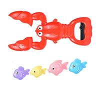 Bonbela Giocattolo da bagno per bambini, giocattolo da bagno per bambini, simpatico set di giochi ad acqua a forma di pesce con colori brillanti, impugnatura ergonomica per lo sviluppo sensoriale