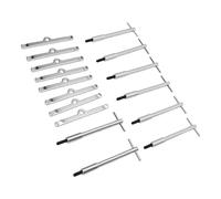 Bonbela Kit Barra a T per Coperchio Valvola, Set Barra di Sollevamento | Filettatura 1/4"-20, Design con Bullone a Due Stadi, Altezza Universale, Finitura Cromata Antiruggine, Ricambio per Chevy