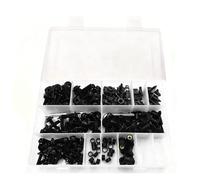Bonbela Kit Bulloni Carenatura Pezzi Lega di Alluminio CNC M4 M5 M6 (Nera) | Dadi in Gomma Antivibranti, Finitura Anodizzata Resistente Alla Ruggine, per Parabrezza e Pannelli Laterali, Sostituisce