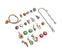 Bonbela Kit di Preparazione del Braccialetto di Natale di Natale 24 Giorni Squisito Bracciale Bracciale Insolita Fai -da -te Box Cieca