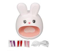 Bonbela Lampada per Unghie Mini Gel per Asciuga Unghie Lampada per per Polimerizzazione per a LED 8 Pezzi Chip di Luce a Forma di Coniglietto UV Ad Asciugatura Rapida per Salone di Bellezza (Bianca)