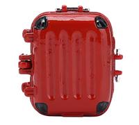 Bonbela Mini Valigia Rigida da Viaggio Simulazione Carina Accessorio per Casa delle Bambole Valigia in Lega di Alluminio in Scala 1:12 con Design Moderno per la Decorazione del Soggiorno (Rossa)