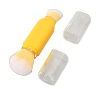 Bonbela Pennello da trucco a doppia estremità, rotante a 360 gradi, spazzola morbida e densa per fondotinta da viaggio, in fibra artificiale, pennello da trucco a doppia estremità