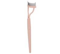 Bonbela Pettine per Ciglia Pieghevole Portatile con Separatore per Ciglia a Mezzo in Acciaio Inossidabile con Copertura Protettiva per Trucco Cosmetico Rosa