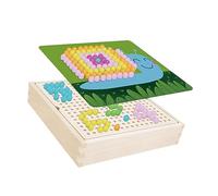 Bonbela Puzzle in legno con funghi - Giocattolo da tavola in legno per promuovere l'immaginazione (giardino)