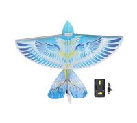 Bonbela RC Flying Bird Toy, giocattolo per uccelli volante RC 2,4 GHz USB ricarica LED Bionic Flapping Wings Bird per interni interni ed esterni (blu)