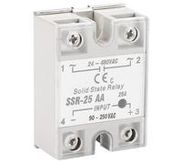 Bonbela Relè A Stato Solido 25 A, Ingresso CA Uscita 24-480 V CA | Modulo SSR, Commutazione CA-CA, Copertura Isolata in Plastica, No, Alta velocità, Antivibrazione, compatibilità