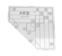 Bonbela Righello per Trapuntatura in Acrilico Grids Ananas Trim Tool 5,43x5,43 Pollici Antiscivolo Trasparente con Scala Precisa per il Fai da Te, la Progettazione di Modelli di Cucito,