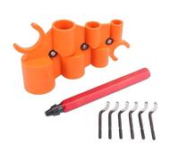 Bonbela Set di Sbavatori per Tubi in PVC con Righello di profondità per Tubi in Rame e Alluminio PEX PPR CPVC da 1/4 3/8 1/2 5/8 3/4 Pollice
