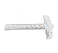 Bonbela T Righello Inch CM Scale Sovrano Regola per Misurare il Sommo Scrittore Acrilico Trasparente con Marchi ad Alto Contrasto per la Scrittura D'arte