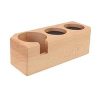 Bonbela Tamping Station Supporto per Tappetino Pressatore in Legno di Faggio con Cuscinetto Antiscivolo per Accessori Bar (L)