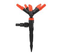 Bonbela Testina di Irrigazione Automatica, Spruzzatore d'Acqua a 5 Ugelli Rotante a 360 Gradi con Modelli di Spruzzo Regolabili, per Irrigazione per di Fiori da Giardino,