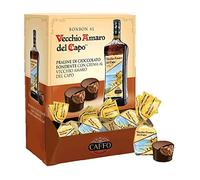 BONBON DI CIOCCOLATO AL VECCHIO AMARO DEL CAPO MARSUPIO 1KG Caffo Praline di cioccolato fondente ripiene con crema al gusto di Vecchio Amaro del Capo