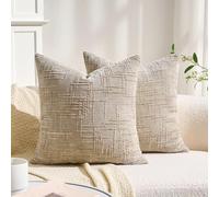 BonBotimen Federe per Cuscini 45x45 cm Cachi Copricuscini in Ciniglia Cuscino Decorativo Per Divano Cuscino Decorativo Copricuscino Decorazione Morbida Per Divano Camera Da Letto Soggiorno 2 Pezzi