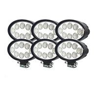 Boncak 6 x 24 W, LED da lavoro per moto, 12 volt, colore bianco, ovale, luce di inondazione per fuoristrada, bicicletta, escavatore
