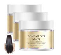 Bond Gloss Maschera con cheratina idrolizzata e acido ialuronico, cura riparatrice intensiva per capelli più forti, idratati e lucidi (3 pezzi)