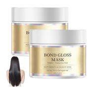 Bond Gloss Maschera con cheratina idrolizzata e acido ialuronico, cura riparatrice intensiva per capelli più forti, idratati e lucidi (2 pezzi)